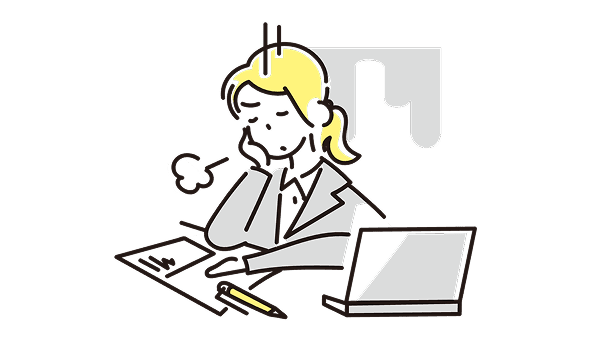 仕事で疲れている女性